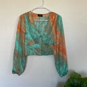 Pre-owned Beautiful dressing long sleeve blouse✨